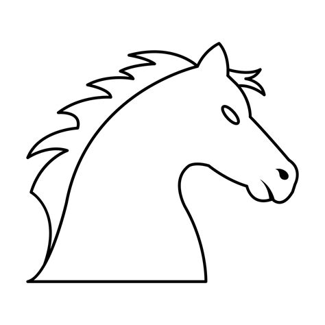 Printable Horse Head Stencil